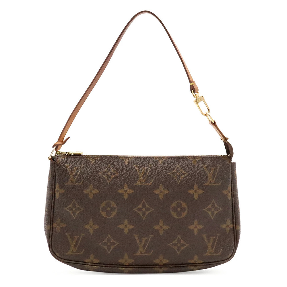 Louis Vuitton Monogram Pochette Accessoires Pouch Bag Canvas Brown